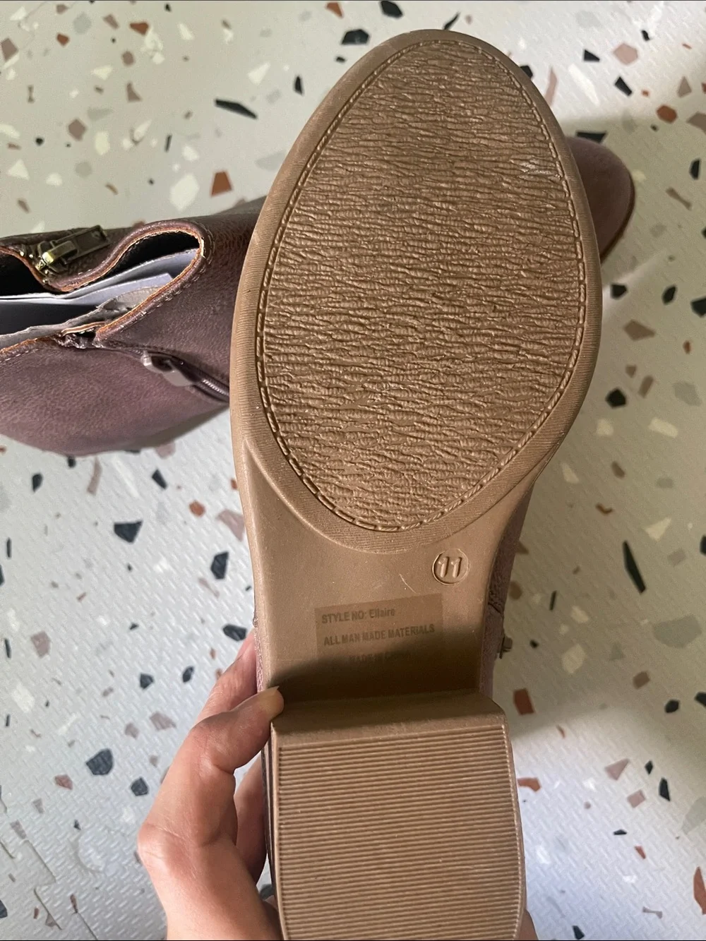 Women's Brown Side-Zip Ankle Booties with Block Heel